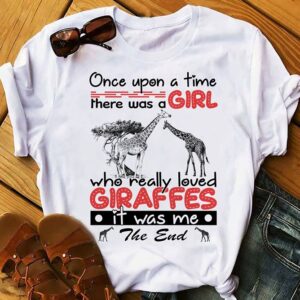 Cute giraffe lover shirt for women and girls – funny animal print tee