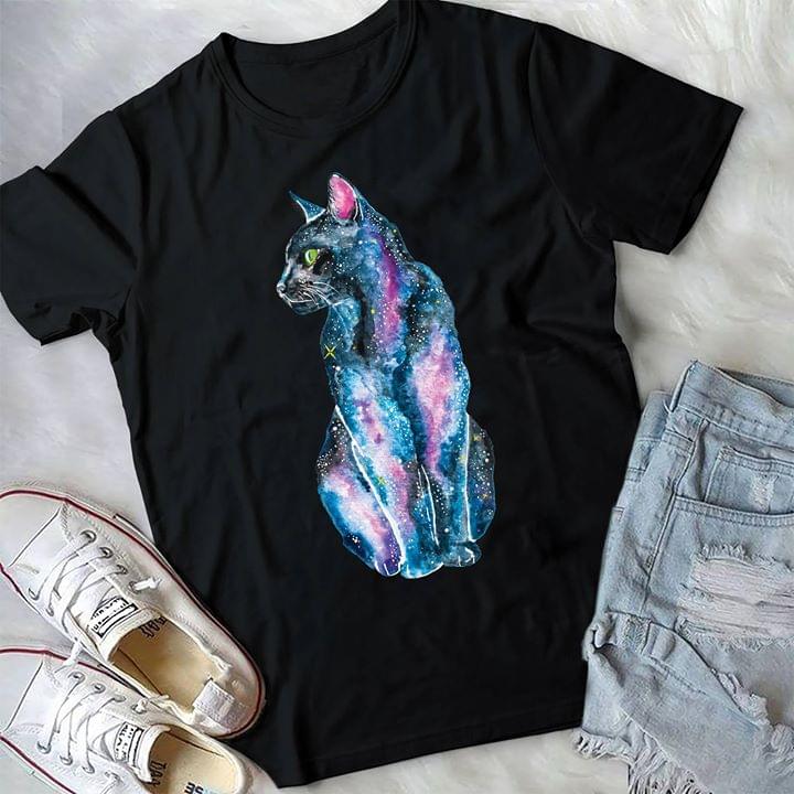 Coloful Galaxy Cat Shirt - TEEPYTHON