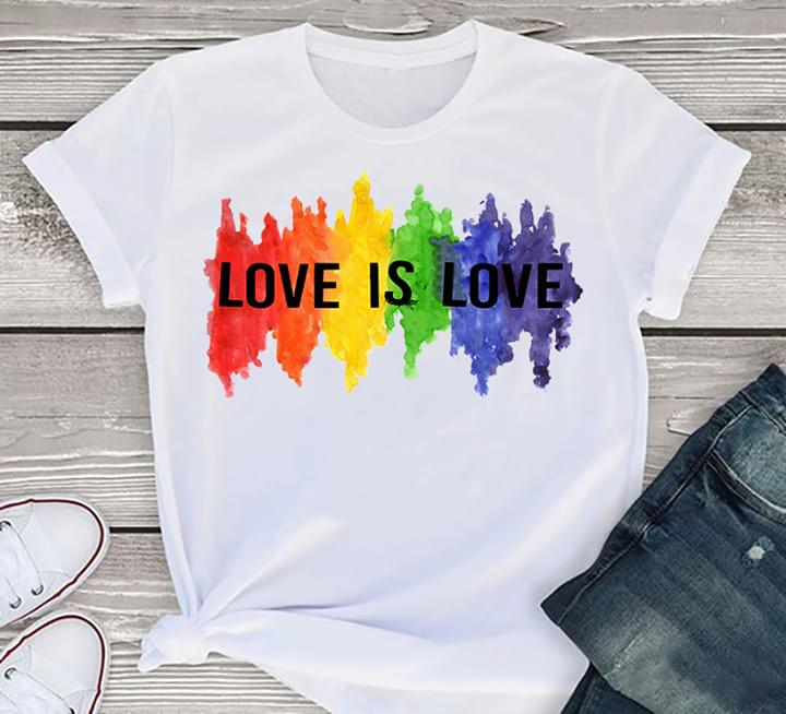 Colorful Background Love Is Love Shirt - TeePython