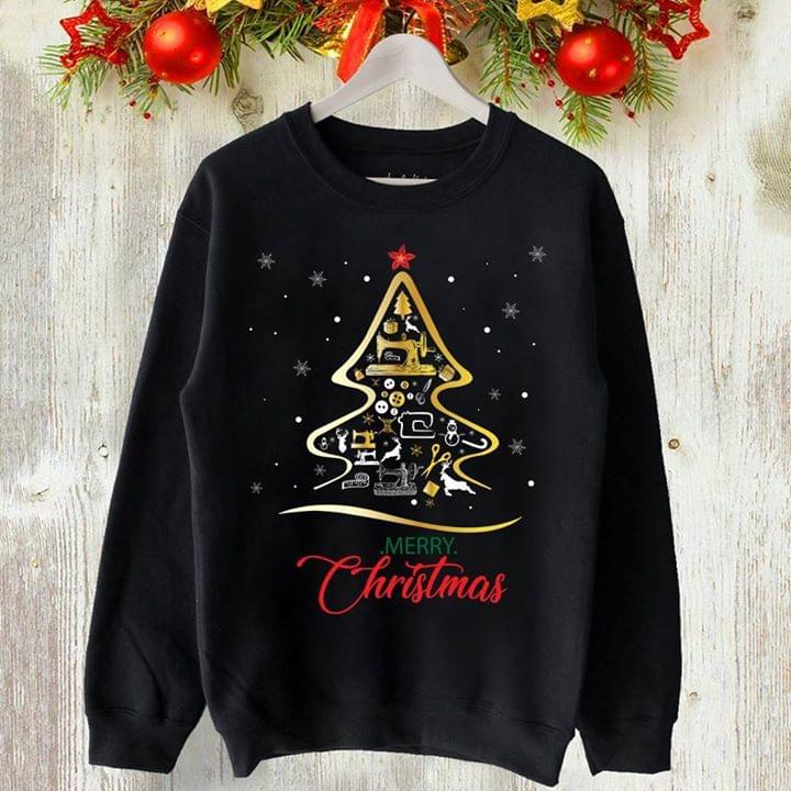 Golden Tailor Merry Christmas Tree Shirt - TeePython