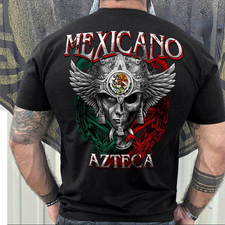 Mexicano Azteca God And Evil Tattoo Style Shirt (Back Side) - TeePython