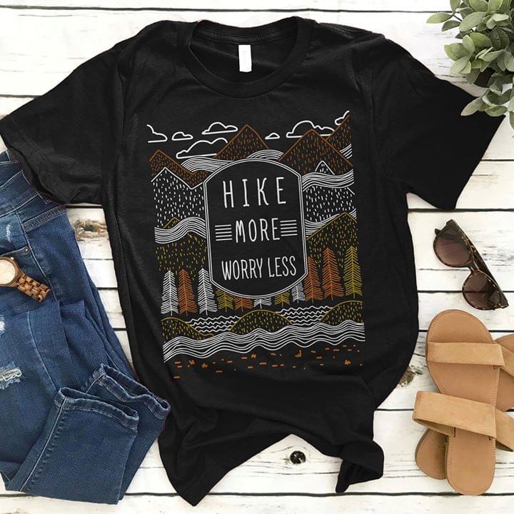 Mountain Climp Hike More Worry Less Vintage Style Shirt - TeePython