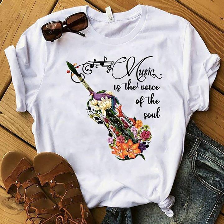 Special Flowers Violin Music Is The Voice Of The Soul Shirt - TeePython