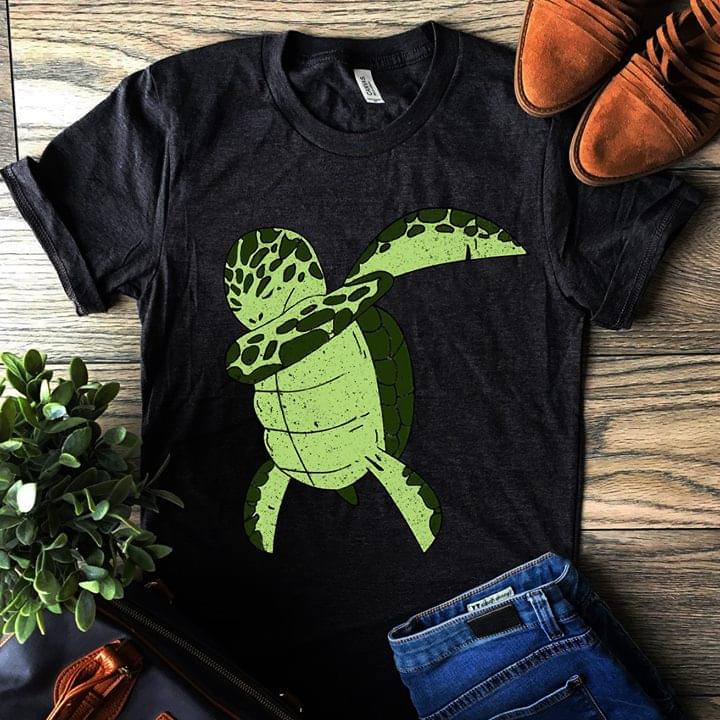 Green Turtle Dabbing Shirt - TeePython