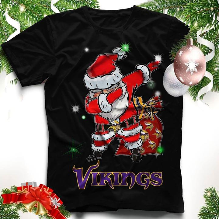 Viking Gifts Bag Santa Claus Dabbing Shirt - TeePython