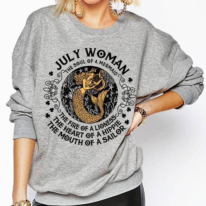 Teely Shop Mens January Girl The Soul of A Mermaid The Fire of A Lioness Hanes Ultimate Heavyweight Crewneck Sweatshirt 