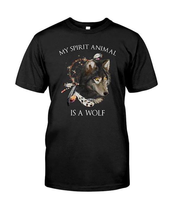 My Spirit Animal Is A Wolf Shirt - TeePython