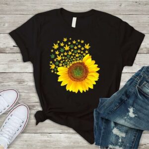 The Simple Peace Weed Sunflower Mixed Shirt, Classic T-Shirt, Ladies T-Shirt, Youth T-Shirt, Pullover Hoodie, Crewneck Pullover Sweatshirt.