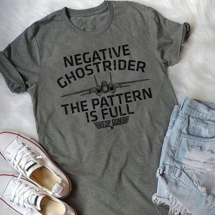 Negative Ghostrider The Pattern Is Full Top Gun Shirt, Classic T-Shirt, L.....