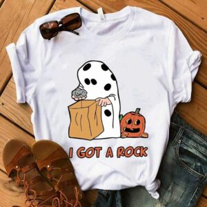 Halloween Cute Tiny Ghost And Pumpkin I Got A Rock Shirt