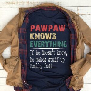 Vintage Paw Paw Knows Everything Really Fast T-Shirt