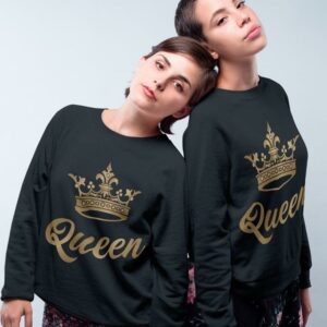 Queen And King Glory Style Couple T-Shirt Sweatshirt Hoodie