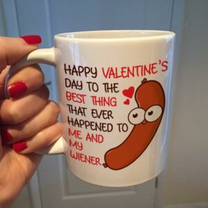 Happy Valentine Day To The Best Thing Wiener Cute Simple White Mug