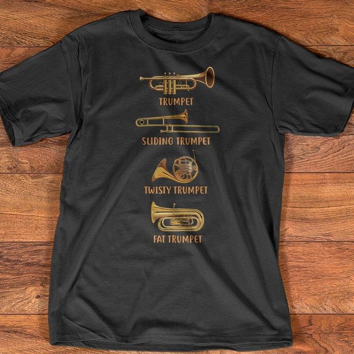 Trumpet Sliding Twisty And Fat Types Artist Shirt - TeePython