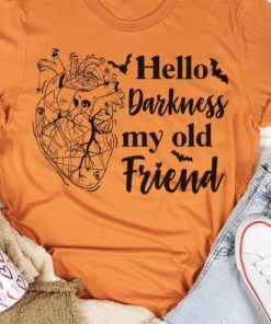 Hello Darkness My Old Friend Halloween Heart Shirt