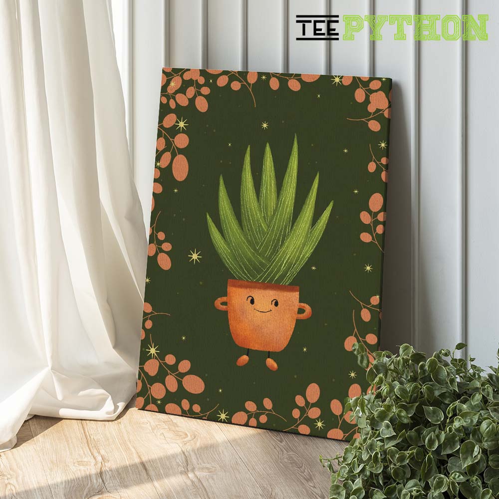 Cute Green Hair Trifasciata Cup Canvas Poster Plant Art By Na Ton ...
