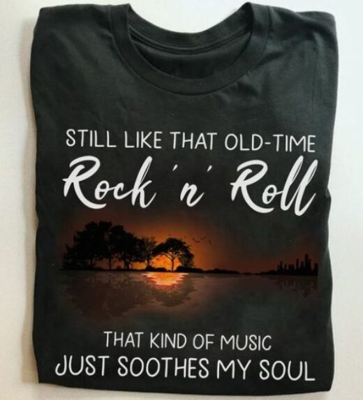 Guitar Shadow Rock And Roll Just Soothes My Soul Shirt
