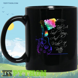 Take A Sad Song And Make It Better Peace Guitarist Coffee Tea Mug