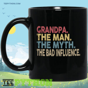Grandpa The Man The Myth The Bad Influence Vintage Coffee Tea Mug