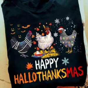 Chicken Farmer, Happy Halloween Thankgsgiving Christmas Shirt