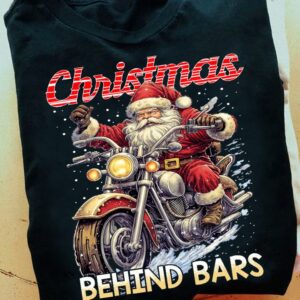 Christmas Behind Bars, Santa Biker Shirt