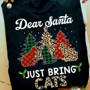 Dear Santa Just Bring Cats, Vintage Christmas Shirt