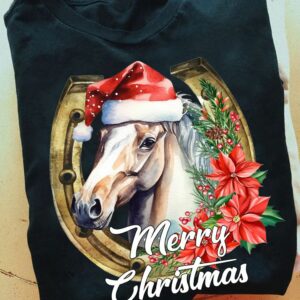 Merry Christmas, White Horse Xmas Shirt