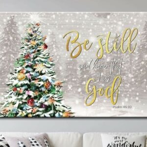Be Still And Know That I Am God, Christmas Winter Canvas Poster
