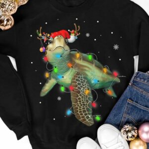 Cute Turtle Reindeer Christmas Shirt
