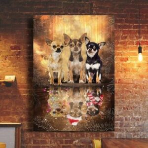 Team Of Chihuahua, Love Dog Christmas Canvas Poster