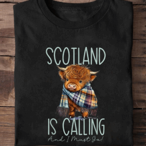 Scotland adventure shirt with Highland nature design, perfect for travel and hometown pride.